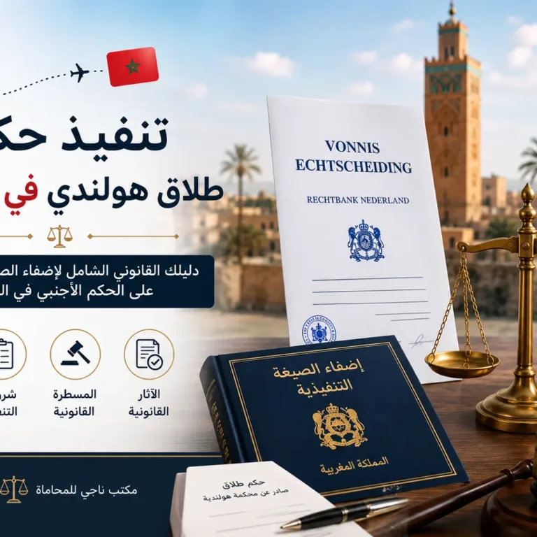 تنفيذ حكم طلاق هولندي بالمغرب وفق القانون المغربي وإجراءات إضفاء الصيغة التنفيذية