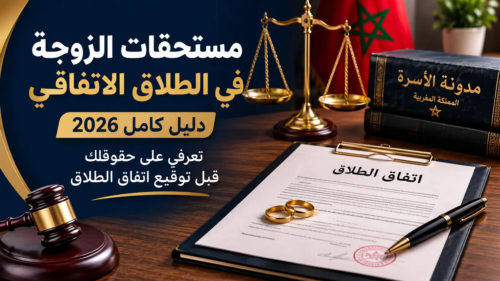 مستحقات الزوجة في الطلاق الاتفاقي بالمغرب قبل توقيع اتفاق الطلاق